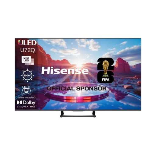 מסך טלוויזיה 100 אינץ' MINI LED 4K הייסנס HISENSE 100U72Q יבואן רשמי