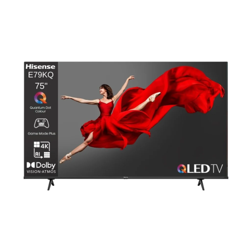 מסך טלוויזיה 75 אינץ' QLED 4K הייסנס HISENSE 75E79KQ יבואן רשמי