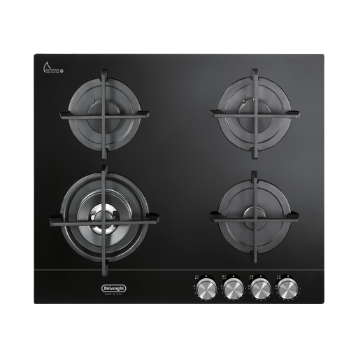 כיריים גז 4 מבערים זכוכית שחורה דלונגי DELONGHI NSL460NCMIL יבואן רשמי