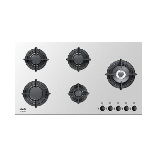 כיריים גז 5 מבערים זכוכית לבנה סאוטר SAUTER SHG9095W יבואן רשמי