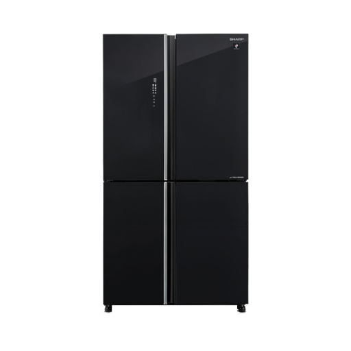 מקרר ארבע דלתות 525 ליטר זכוכית שחורה שארפ SHARP SJ-8590BK יבואן רשמי