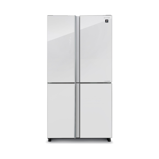 מקרר ארבע דלתות 525 ליטר זכוכית לבנה שארפ SHARP SJ-8590WH יבואן רשמי
