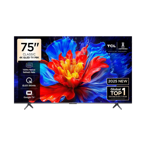 מסך טלוויזיה 75 אינץ' QLED 4K טי סי אל TCL 75P8K יבואן רשמי