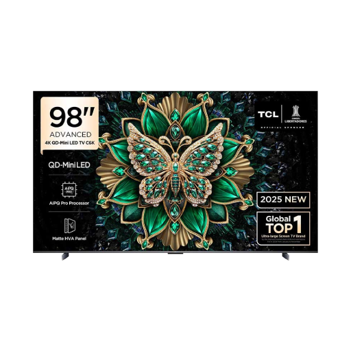 מסך טלוויזיה 98 אינץ' MINI LED 4K טי סי אל TCL 98C6K יבואן רשמי
