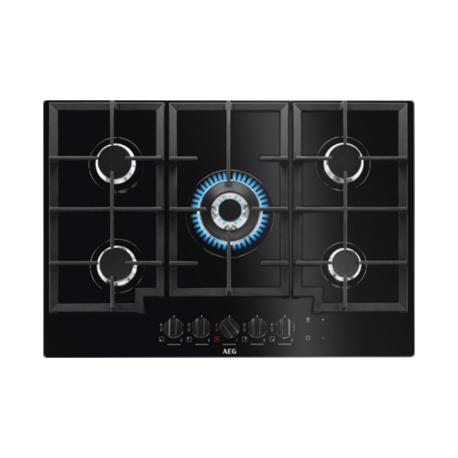 כיריים גז 5 מבערים 10900 וואט שחור אה אה גה AEG HKB75550NB יבואן רשמי