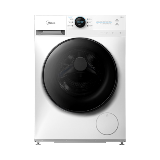 מכונת כביסה פתח חזית 10 ק"ג 1400 סל"ד מידאה MIDEA MF200W100WBW-IL יבואן רשמי