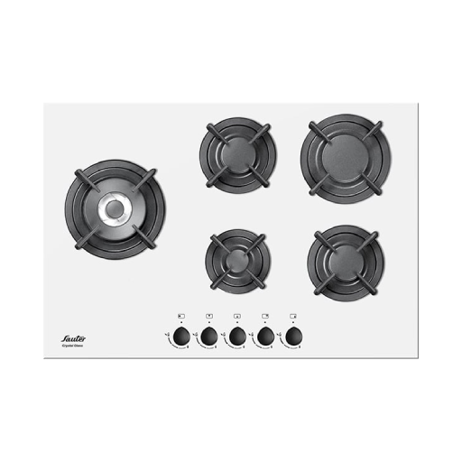 כיריים גז 5 מבערים זכוכית לבנה סאוטר SAUTER SHG755W יבואן רשמי