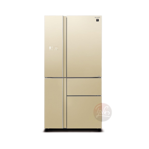מקרר חמש דלתות 668 ליטר זכוכית שמפניה שארפ SHARP SJ-9730 יבואן רשמי