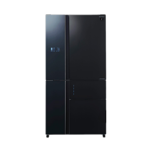 מקרר חמש דלתות 668 ליטר זכוכית שחורה שארפ SHARP SJ-9731BK יבואן רשמי