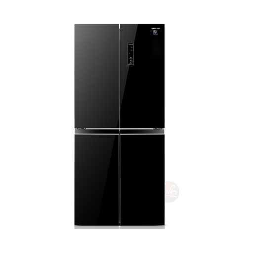 מקרר ארבע דלתות 472 ליטר זכוכית שחורה שארפ SHARP SJ8435BK יבואן רשמי