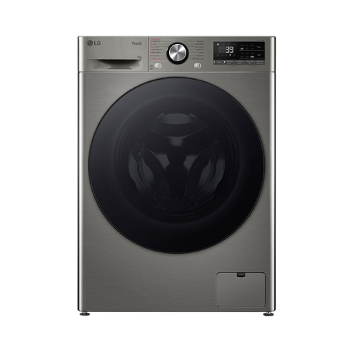 מכונת כביסה פתח חזית 9 ק"ג 1400 סל"ד אל ג'י LG WF9214GBB יבואן רשמי